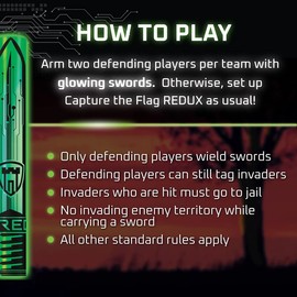 Defenders Expansion Set: Use Glowing Swords to Defend Your Territory | Adds 4 Players, Ages 8+ | Level Up Your Glow in The Dark Capture The Flag Redux Game
