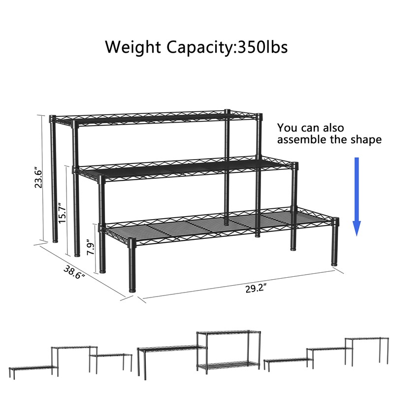 Xiofio 3 Tier Ladder Potted Multiple Plants for Indoor and