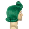 Miss U Hair Men Short Green Funny Wig with White