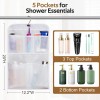 MISSLO Shower Caddy Organizer 5 Pockets Roll up Hanging Bathroom