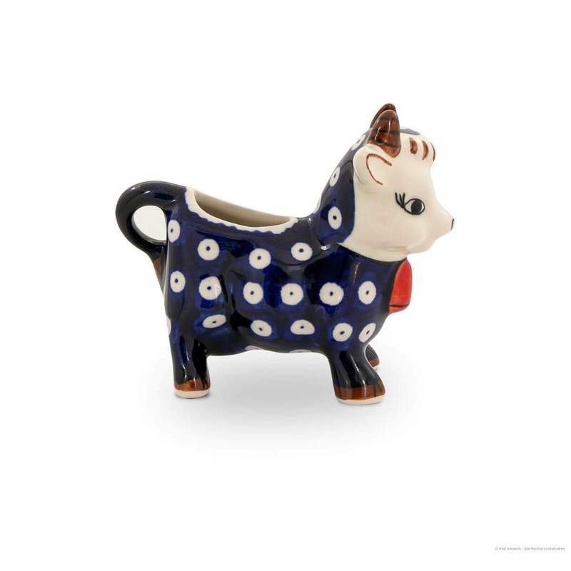 Bunzlauer Cow Cream Jug 0.075 Litres Diameter 12.5 cm Height