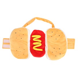 Cotton Yellow Pet Hot Dog Dress Hamburger Clothing Warm Clothes Supplies for DogsYellow L