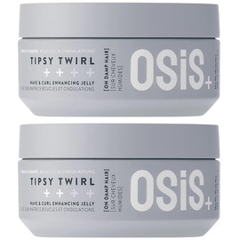 Schwarzkopf Professional OSiS Tipsy Twirl Gelee für lockiges und gewelltes Haar, starke Definition, Volumen, Leichtigkeit, Schutz gegen Feuchtigkeit, normale Befestigung, 300 ml, 2 Stück
