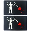 JBCD Pirate Edward Teach Flag Patch Blackbeard Pirate Tactical Patch