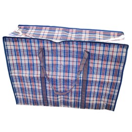 SQXBK 80L Extra Large Storage Bag 70 x 50 x 25cm / 28 x 20 x 10inch Blue Checkered Water Resistant Organizer Bag Moving Bag Carrying Tote with Zipper and Carrying Handle for Clothes Bedding Comforter,