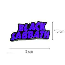 Black Sabbath Logo Lapel Pin Metal Enamel Band Heavy Metal for Men Women Badge Copper, No Gemstones, Copper, No gemstones