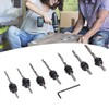 8Pcs/Set Tapered Countersink Bit Screw Set High Speed Steel Wood