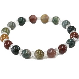 Blood Stone Crystal Quartz Blood Stone Bracelet Natural Stone Power Stone Mala Health Luck