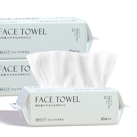 CICIBELLA zhzc2-180 Cleansing Towel, Facial, Disposable, Cotton, For Winter Drying, For Sensitive Skin, Hand Towel, Face Wipe, Cleansing Towel, Makeup Remover, No Pilling, Face Wash, Thick, Face Towel, Instant Moisture Absorption, For Both Wet and Dry Us