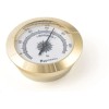 1 3/4" Diam. Polished Silver Frame Glass Analog Hygrometer Cigar
