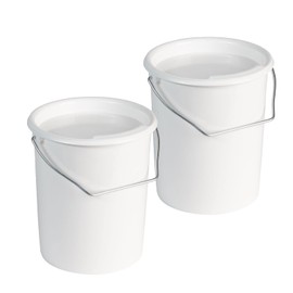 Westmark 237922E3 Milk / Storage / Feed Buckets with Handle and Lid Capacity 3 L Plastic Maxi White