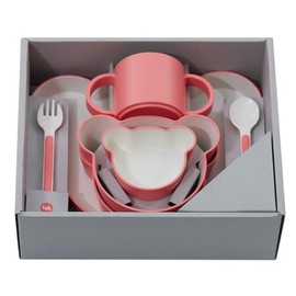 Tak JTN-1030-PC Kids Dish Bear Lucky 7 Gift Box Bear Lucky Seven Peach
