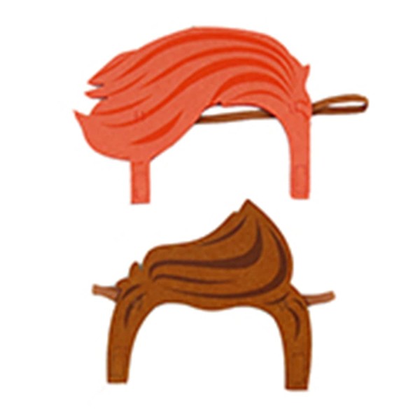 Fisher-Price Replacement Brown and Red Felt Hair Shave and Style