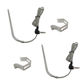 Stainless Steel Thermostat Probe w/Clips for Camp Chef PG24 PG24B PG24LS PG24S PG24SE PG24LTD PG24WWS PG24WWSS, Set of 2 by BLUE ELF