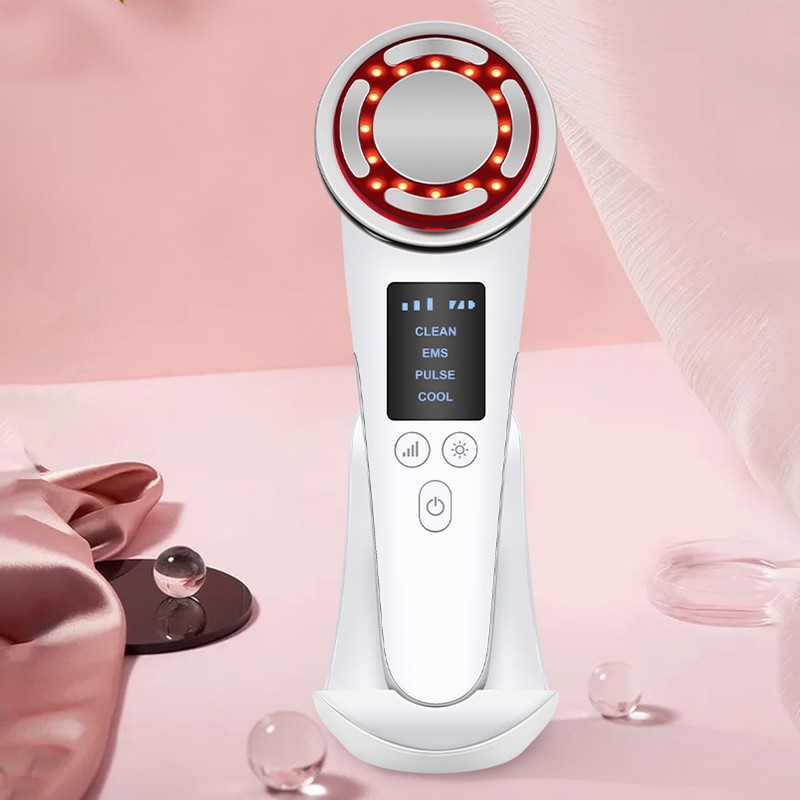 Microcurrent Skin Beauty Machine Colorful Lighting Temperature Control Face Tightening