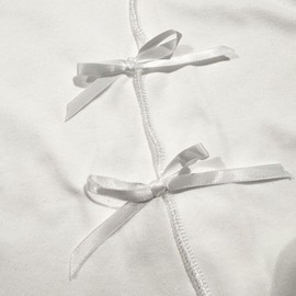 Junior Joy Baby Wrap Over Vests 3-6 Months - 2 Pack, Short Sleeves with Embroidered Edges, Tie Knot Fastening for Easy Dressing, 100% Combed Cotton, Super Soft, Durable, Machine Washable