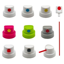 10 Pack Spray Can Nozzle for Female Cans - Universal Spray Paint Nozzles for Cans Bottle Nozzle Replacement - Universal Spray Can Tips - for DIY Paint Art Street Art and Home Improvement (10)