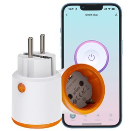 PHOVOLT ZigBee Smart Socket 16A, 3680W Alexa Smart Plug mit Leistungsmesser, Sprachsteuerung, Timer, Überspannungsschutz, App-Fernbedienung Kompatibel mit Alexa, Google Home. HUB erforderlich (1-Pack)