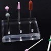 1Pc Rectangle Acrylic Nail Drill Bit Holder Stand Case Display