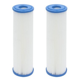 Filtro de agua cartuchos de repuesto plisado para retención de partiçulas y sedimentos compatible con rotoplas | Paquete de 2 cartuchos | Diámetro 7cm x 23.5cm largo