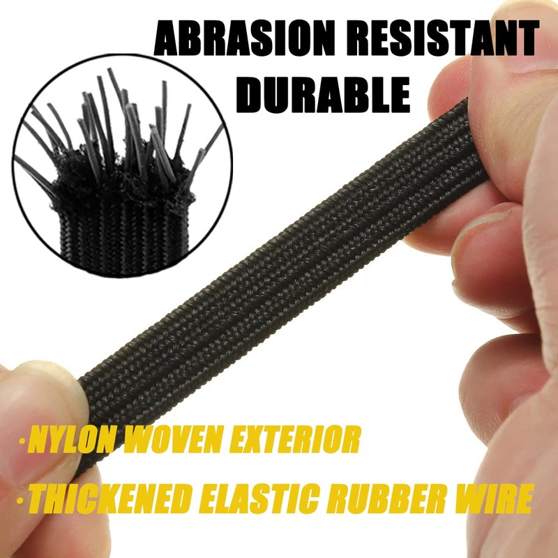2 Pcs Motorcycle Helmet Rope High Retractable Black Luggage Helmet
