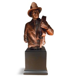Bronze Finish Fireman Bust Statue