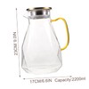 LABRIMP Large Capacity Glass Water Pitcher Drinking Water Filter Stainless