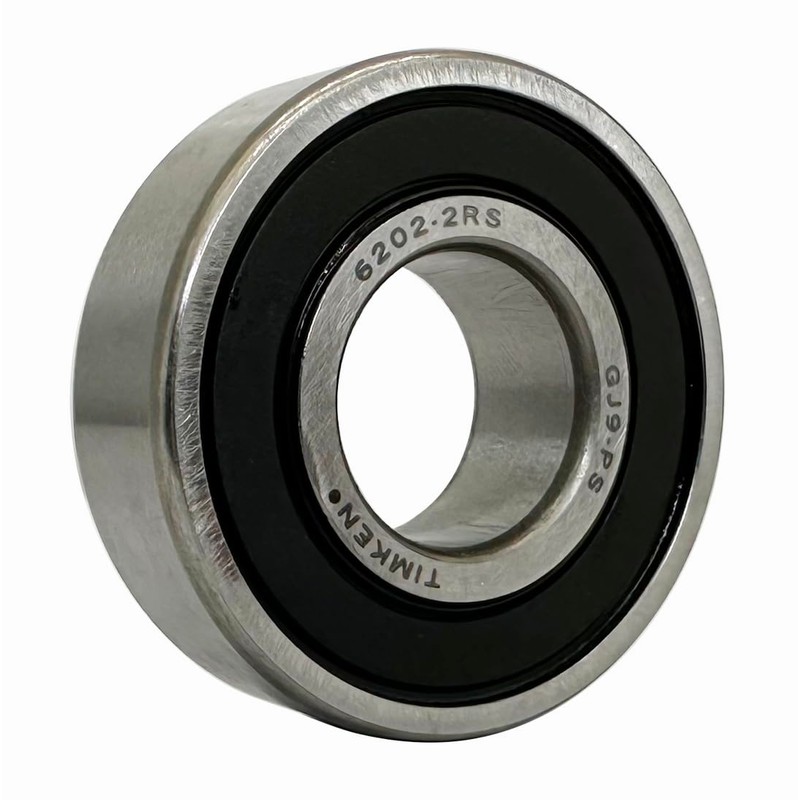 2PACK TIMKEN 6202-2RS Double Rubber Seal Bearings 15x35x11mm, Pre-Lubricated and