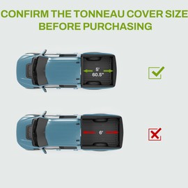 AUTOSAVER88 Soft Roll Up Truck Bed Tonneau Cover Fit for Ford Ranger 2024 2025 5ft Bed
