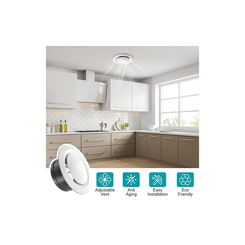 HG POWER ABS Adjustable Air Vent Round Soffit Exhaust Vent