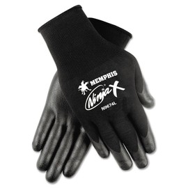 MCR Safety N9674M Ninja x Bi-Polymer Coated Gloves - Black/Medium (1-Pair) New