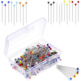 250PCS Sewing Pins Straight Pin for Fabric, Pearlized Ball Head Quilting Pins Long 1.5inch, Multicolor Corsage Stick Pin for Dressmaker, Jewelry DIY Decoration, Craft and Sewing Project