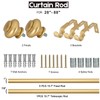 SIMEWIN Gold Curtain Rods for Windows 48 to 84 Inches