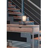 Trio Leuchten Burton 511400132 Table Lamp Metal Black Matt Fabric