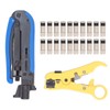 Coax Crimper Tool Kit Adjustable Coaxial Cable Crimper Stripper with