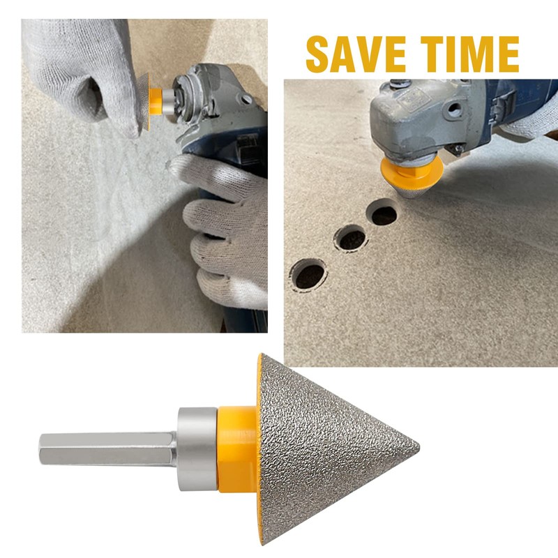 CADUFUELLY Diamond Beveling Chamfer Bits Diamond Countersink Drill Bits for