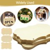 RYKOMO 24 Pieces Unfinished Hanging Wood Sign Blank with Ropes,