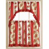 GLORY RUGS 3pc Kitchen Curtain Apple red Valance Set 1