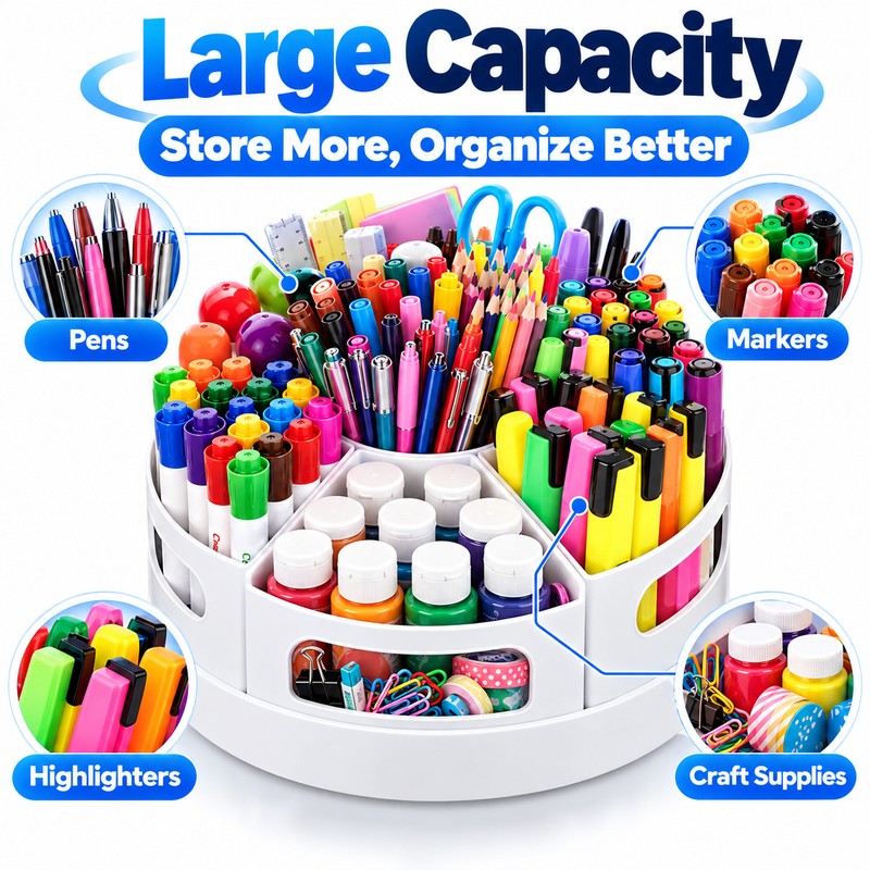 360° Rotating Desk Organizer for Office & School – 7