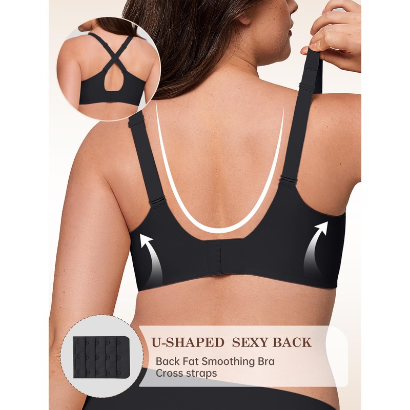 LetsJoli Lace V Seamless Bras for Women No Underwire Bralettes