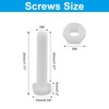 Piutouyar 20 Pair M8x40mm White Nylon Hex Bolts Plastic Hex