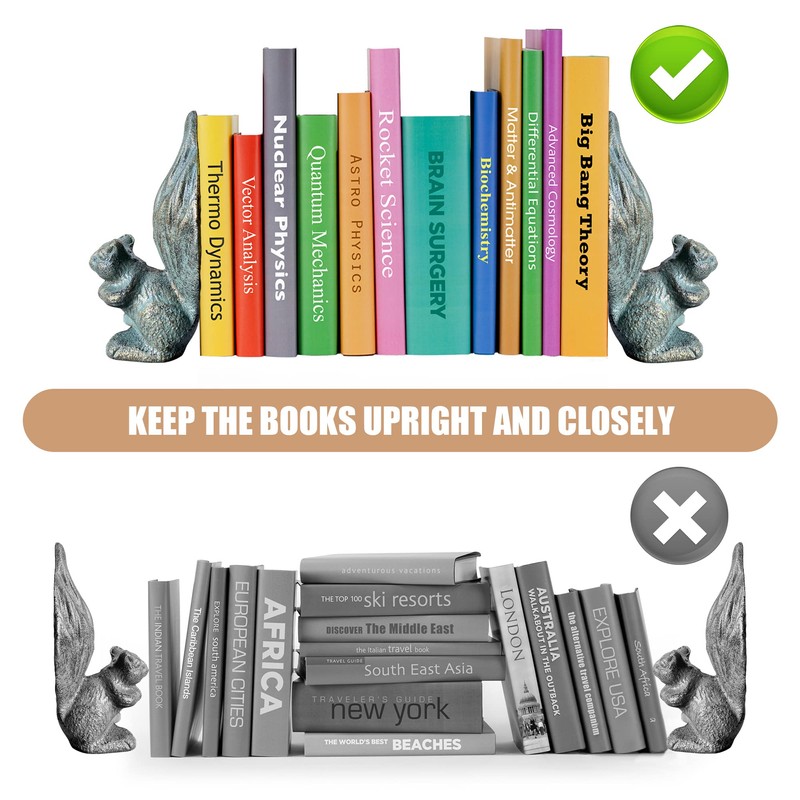 Livfodrm Decorative Bookends for Heavy Books,Heavy Duty Book Ends for