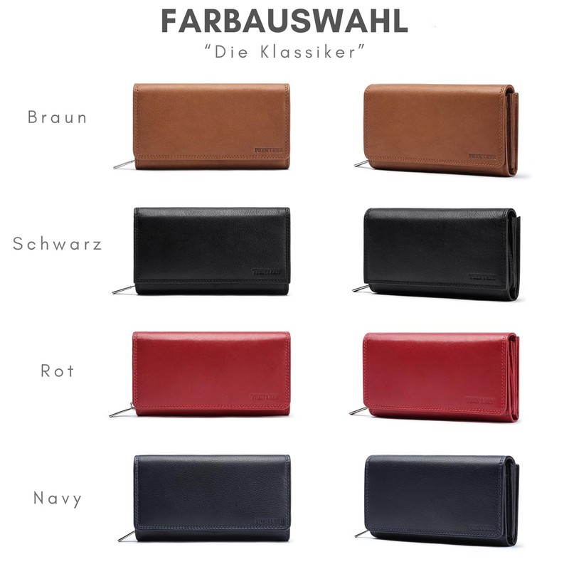 Frentree® Women's Genuine Nappa Leather Wallet Large Leather Wallet with