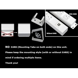 24” Hardwired Power Strip (NO Power Cord), 6 Vertical Outlets (NOT Tamper Resistant), NO Ears (Without mounting tabs on Both Ends), 15A (NOT a 20 Amp Unit), White