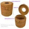 Handmade Cylinder Facial Tissue Box Holder, Woven Napkin Dispenser with