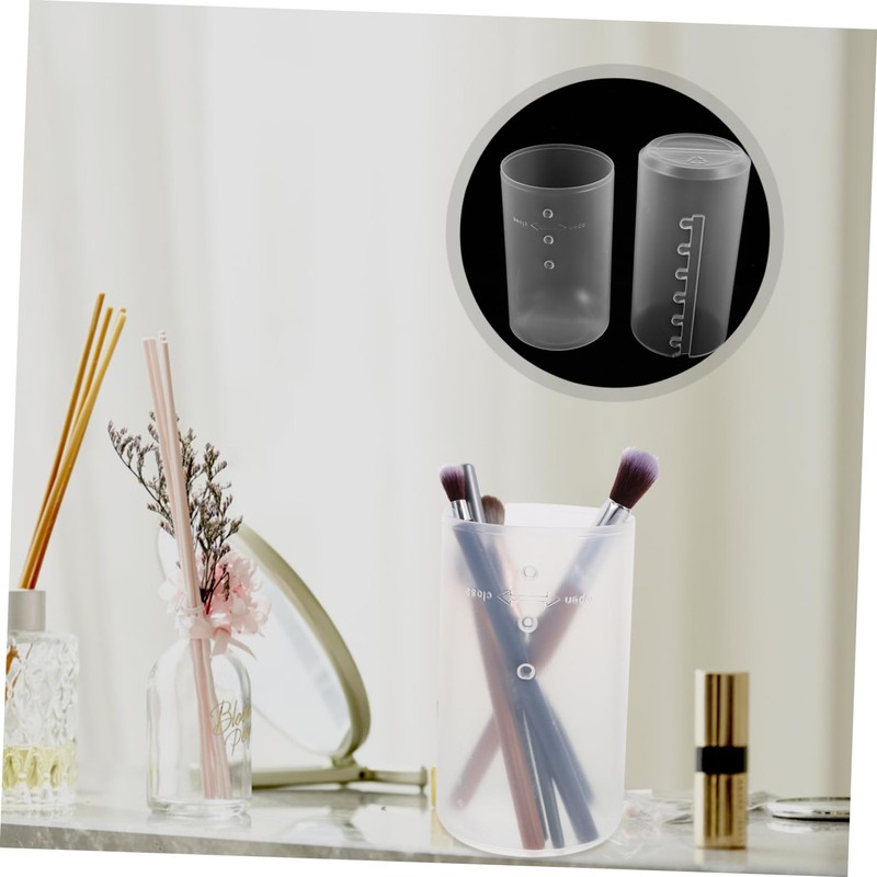 LIFKOME Makeup Brush Travel Container 3pcs Brush Holder Cover Makeup