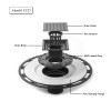 NEODRAIN 6x6 Inch Black Square Floor Drain with ABS Base
