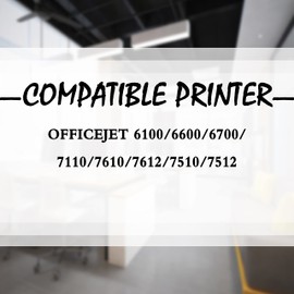 Smart Gadget Compatible Ink Cartridges Replacement for HP 932XL Black 932 933XL 933 Used for Officejet 6100 6600 6700 7110 7610 7612 7510 7512 Laser Printers | 4-Pack