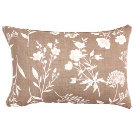 Merry Night Pillowcase "Botanical" Brown Approx. 16.9 x 24.8 inches (43 x 63 cm) Zipper Easy to Put Pillow Cotton Blend Material Quick Dry Wrinkle Resistant Washable Hygiene Clean All Season