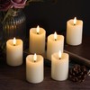 Eywamage Ivory Flameless Votive Candles with Timer Batteries Set of